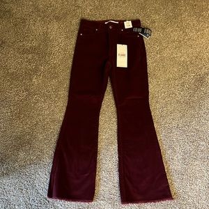 CELEBRITY PINK HI RISE FLARE PANT - corduroy - NWT
